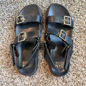 Madden NYC Black Sandals for Women
